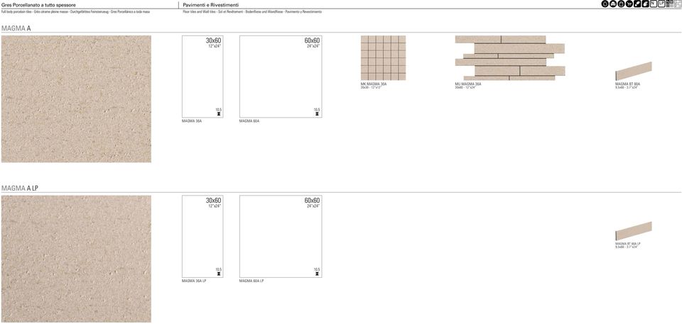 Wall tiles - Sol et Revêtement - Bodenfliese und Wandfliese - Pavimento y Revestimiento MAGMA A MK.