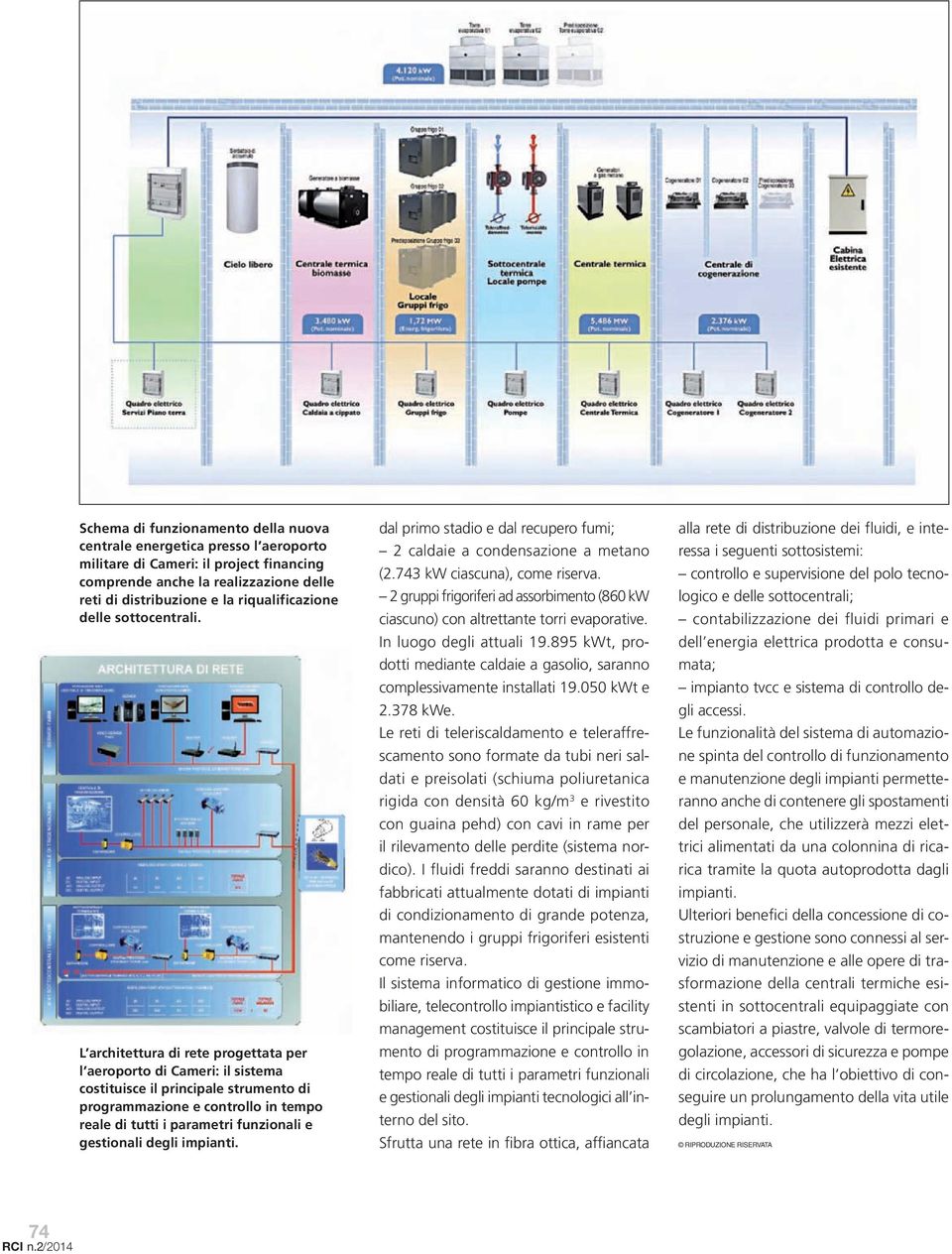 L architettura di rete progettata per l aeroporto di Cameri: il sistema costituisce il principale strumento di programmazione e controllo in tempo reale di tutti i parametri funzionali e gestionali