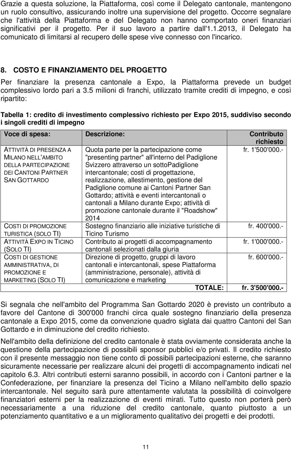 1.2013, il Delegato ha comunicato di limitarsi al recupero delle spese vive connesso con l'incarico. 8.