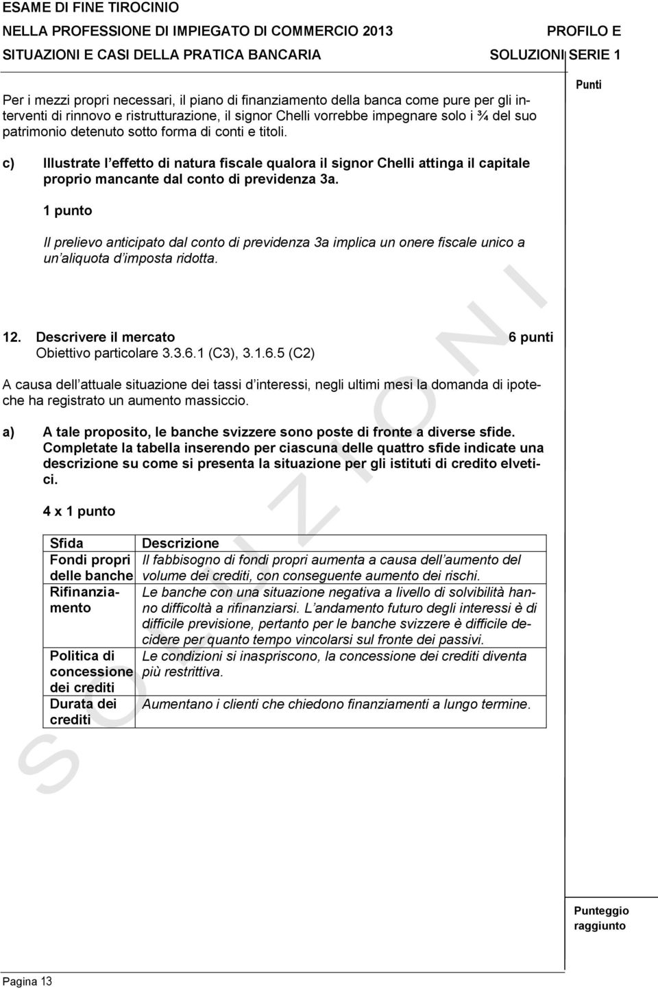 Il prelievo anticipato dal conto di previdenza 3a implica un onere fiscale unico a un aliquota d imposta ridotta. 12. Descrivere il mercato 6 