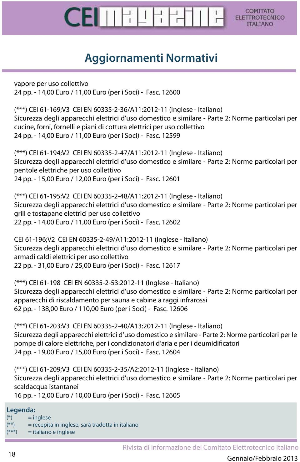 piani di cottura elettrici per uso collettivo 24 pp. - 14,00 Euro / 11,00 Euro (per i Soci) - Fasc.