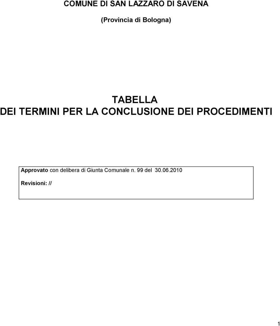 DEI PROCEDIMENTI Approvato con delibera di