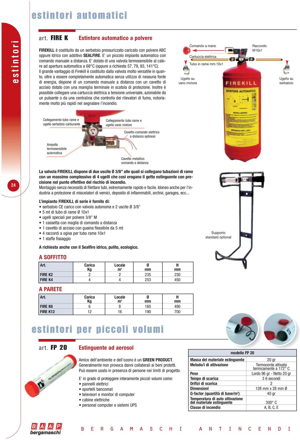 Il grande vantaggio di Firekill è costituito dalla valvola molto versatile in quanto, oltre a essere completamente automatica senza utilizzo di nessuna fonte di energia, dispone di un comando manuale