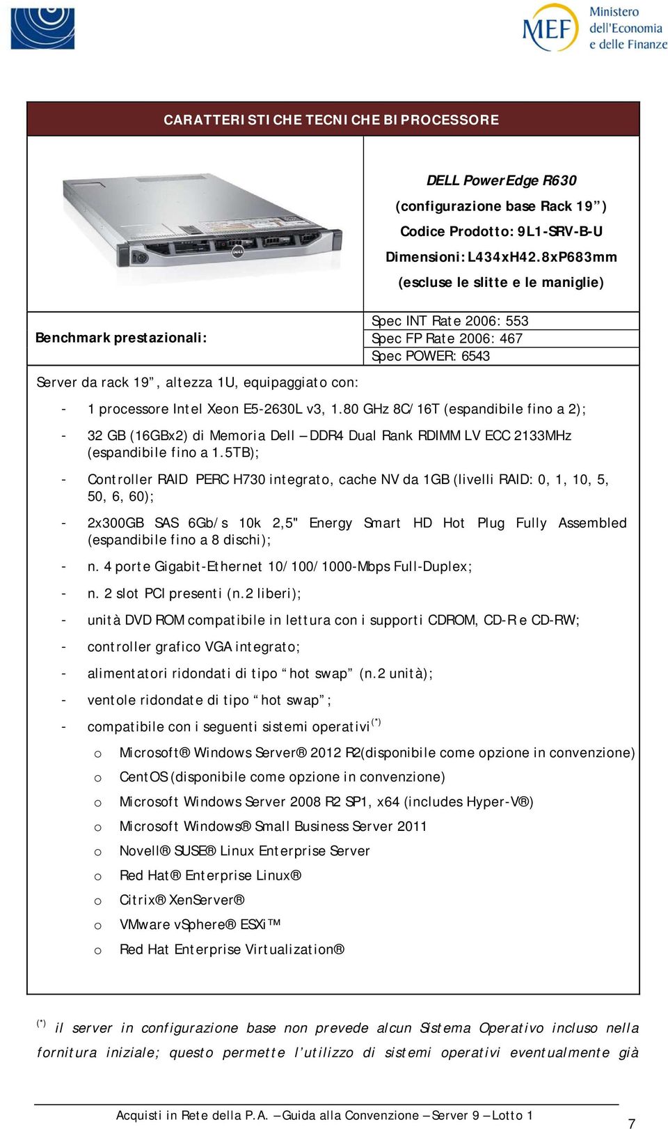 80 GHz 8C/16T (espandibile fino a 2); - 32 GB (16GBx2) di Memoria Dell DDR4 Dual Rank RDIMM LV ECC 2133MHz (espandibile fino a 1.