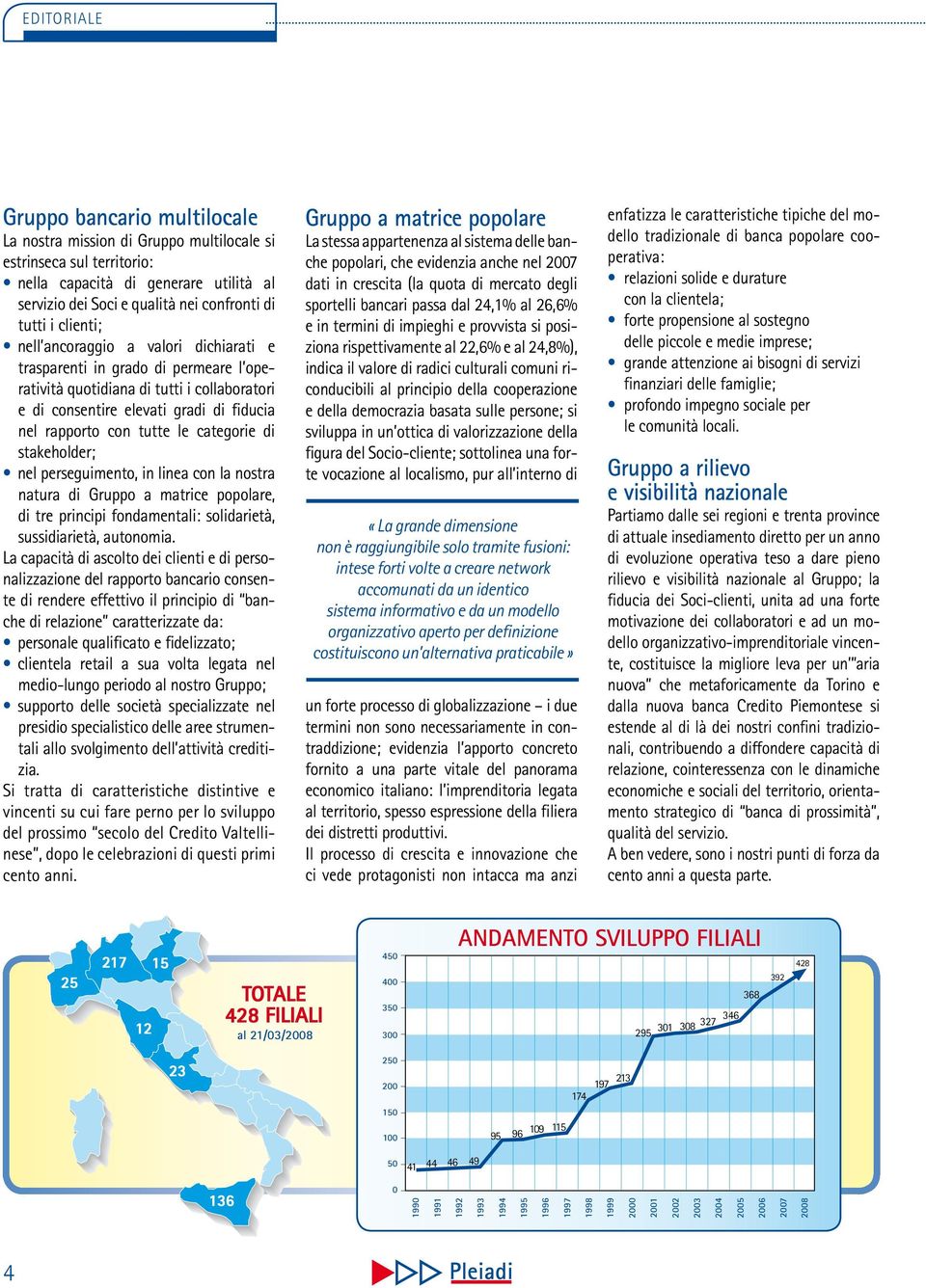 categorie di stakeholder; nel perseguimento, in linea con la nostra natura di Gruppo a matrice popolare, di tre principi fondamentali: solidarietà, sussidiarietà, autonomia.