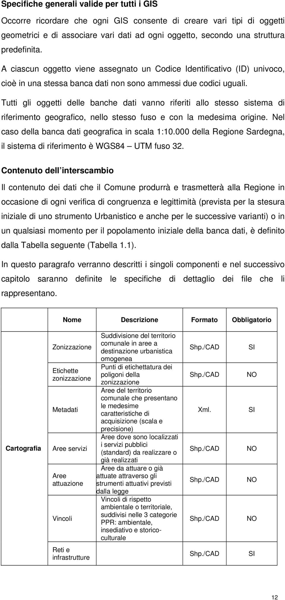 Tutti gli oggetti delle banche dati vanno riferiti allo stesso sistema di riferimento geografico, nello stesso fuso e con la medesima origine. Nel caso della banca dati geografica in scala 1:10.