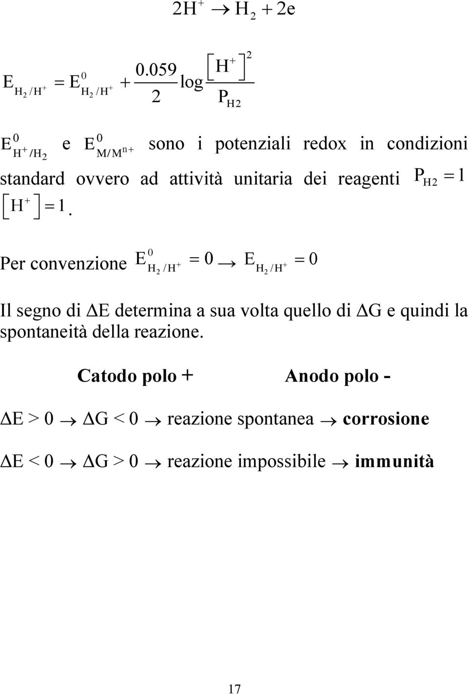 unitaria dei reagenti PH2 1 H 1.