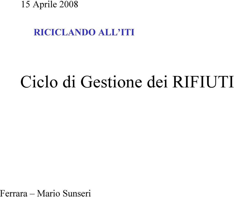 Ciclo di Gestione dei