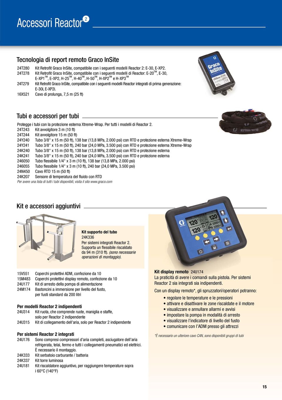 compatibile con i seguenti modelli Reactor integrati di prima generazione: E-30i, E-XP2i.