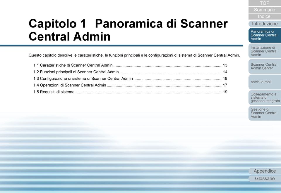 1 Caratteristiche di...13 1.2 Funzioni principali di...14 1.