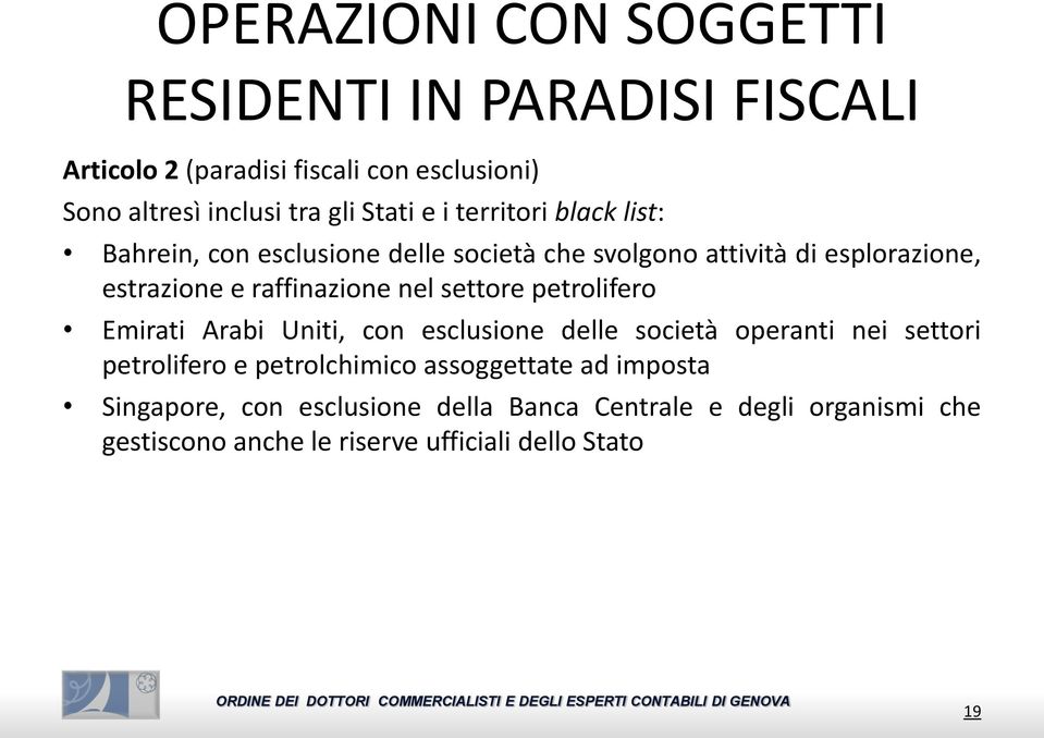 raffinazione nel settore petrolifero Emirati Arabi Uniti, con esclusione delle società operanti nei settori petrolifero e