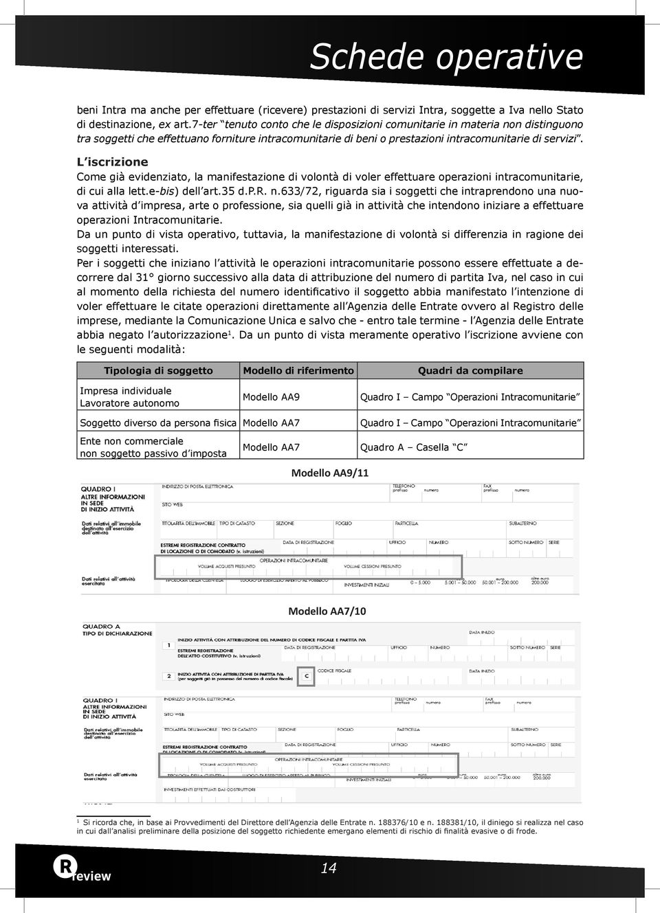 L iscrizione Come già evidenziato, la manifestazione di volontà di voler effettuare operazioni intracomunitarie, di cui alla lett.e-bis) dell art.35 d.p.r. n.