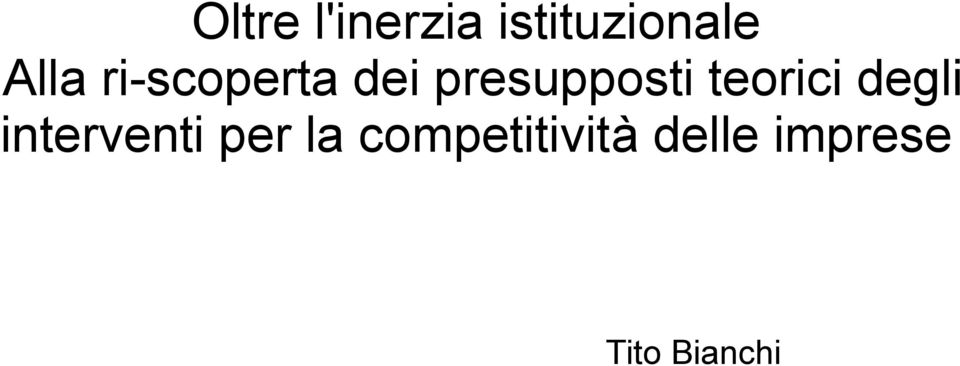 teorici degli interventi per la