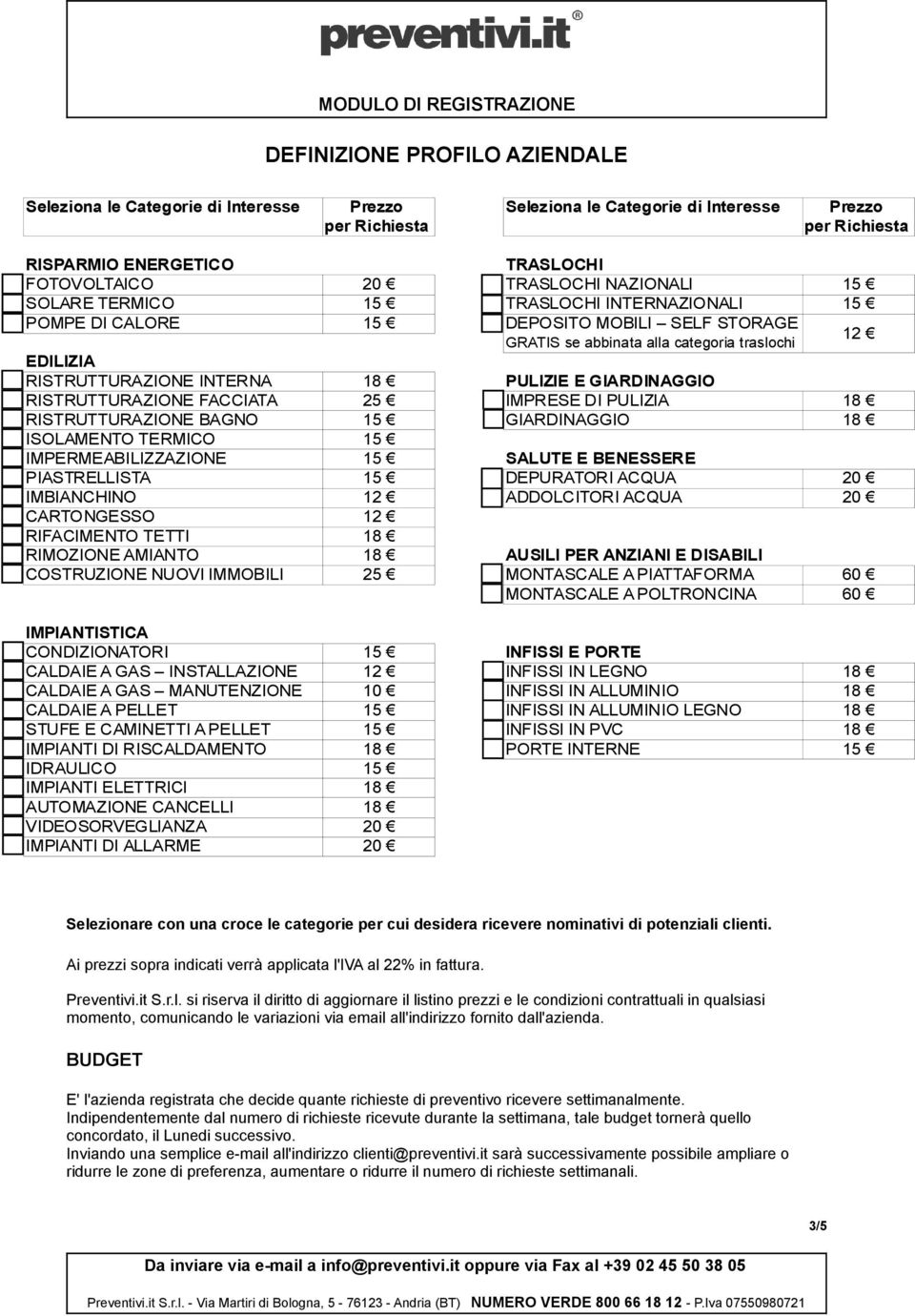 18 PULIZIE E GIARDINAGGIO RISTRUTTURAZIONE FACCIATA 25 IMPRESE DI PULIZIA 18 RISTRUTTURAZIONE BAGNO 15 GIARDINAGGIO 18 ISOLAMENTO TERMICO 15 IMPERMEABILIZZAZIONE 15 SALUTE E BENESSERE PIASTRELLISTA