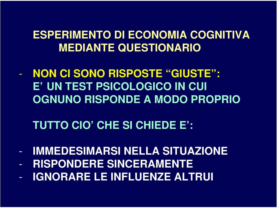 RISPONDE A MODO PROPRIO TUTTO CIO CHE SI CHIEDE E : -