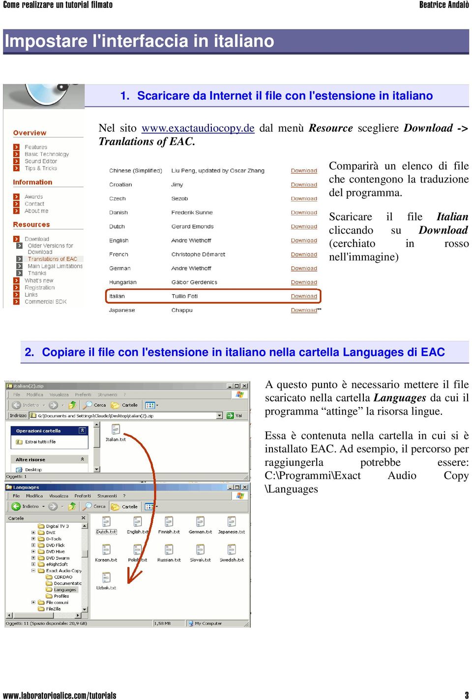 Scaricare il file Italian cliccando su Download (cerchiato in rosso nell'immagine) 2.