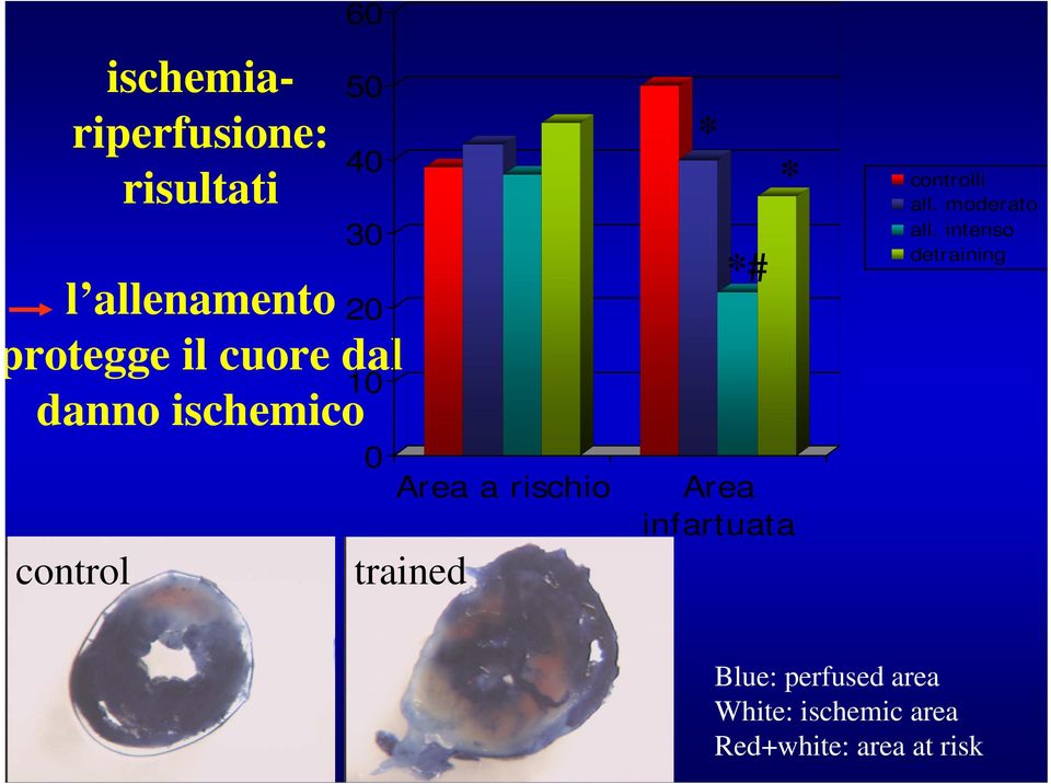 * *# * Area infartuata controlli all. moderato all.