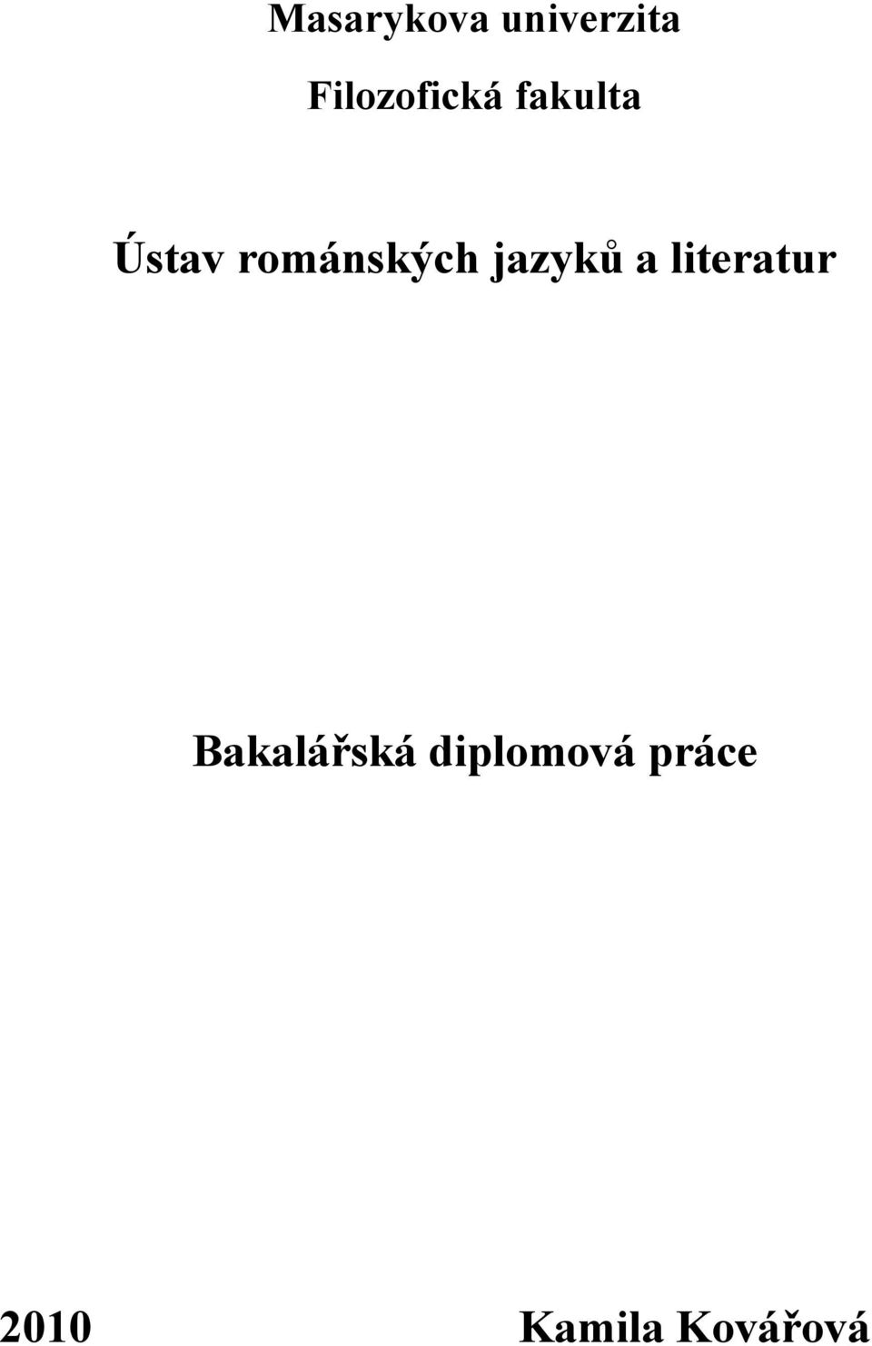 románských jazyků a literatur