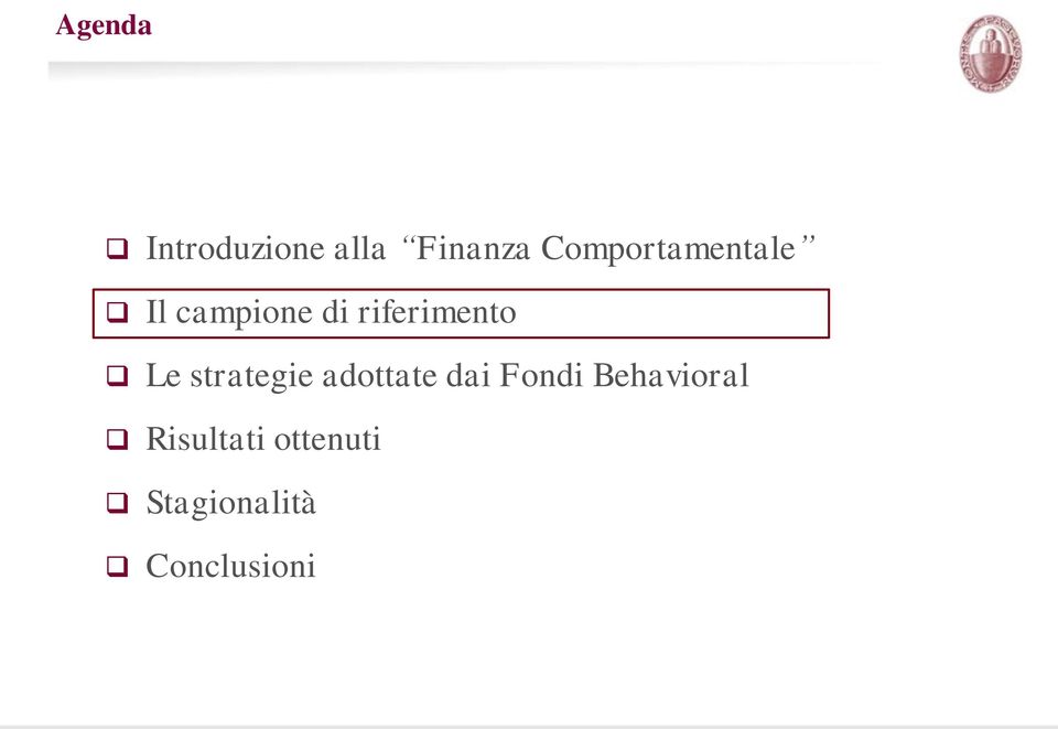 riferimento Le strategie adottate dai