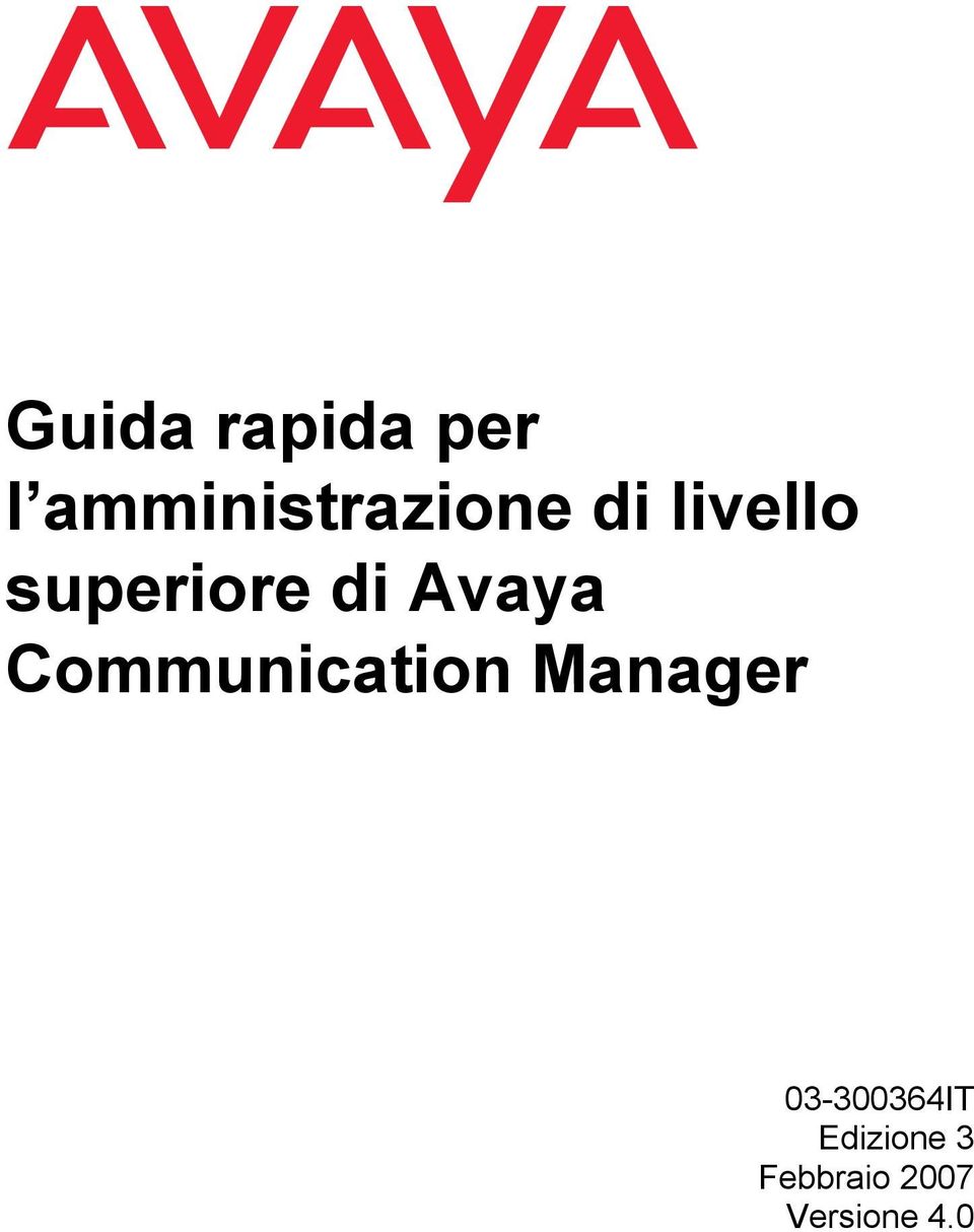 superiore di Avaya Communication