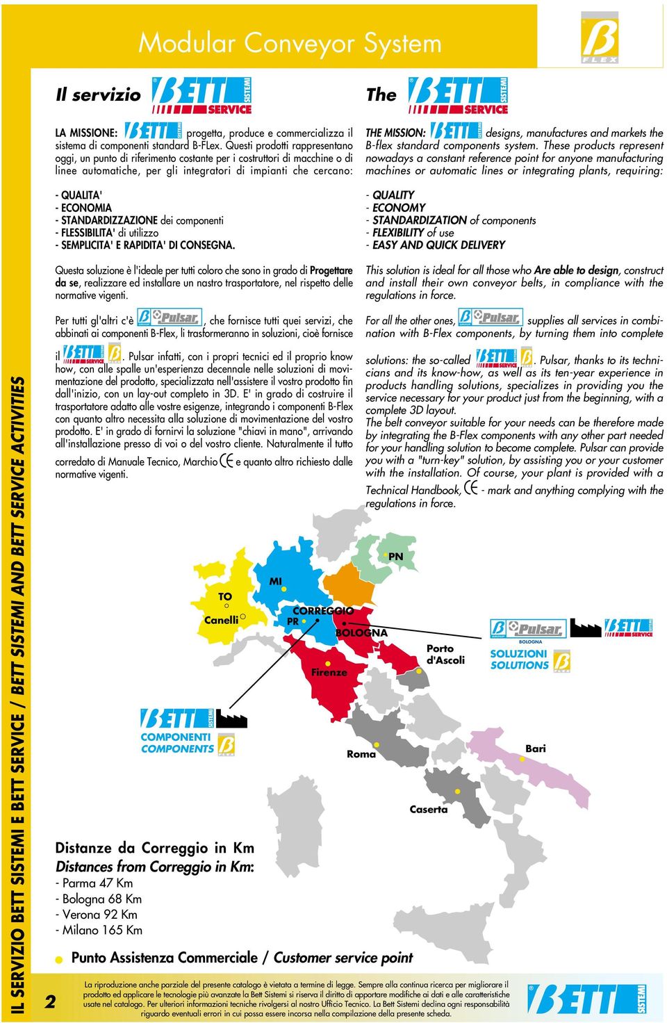 STANDARDIZZAZIONE dei componenti - FLESSIBILITA' di utilizzo - SEMPLICITA' E RAPIDITA' DI CONSEGNA.