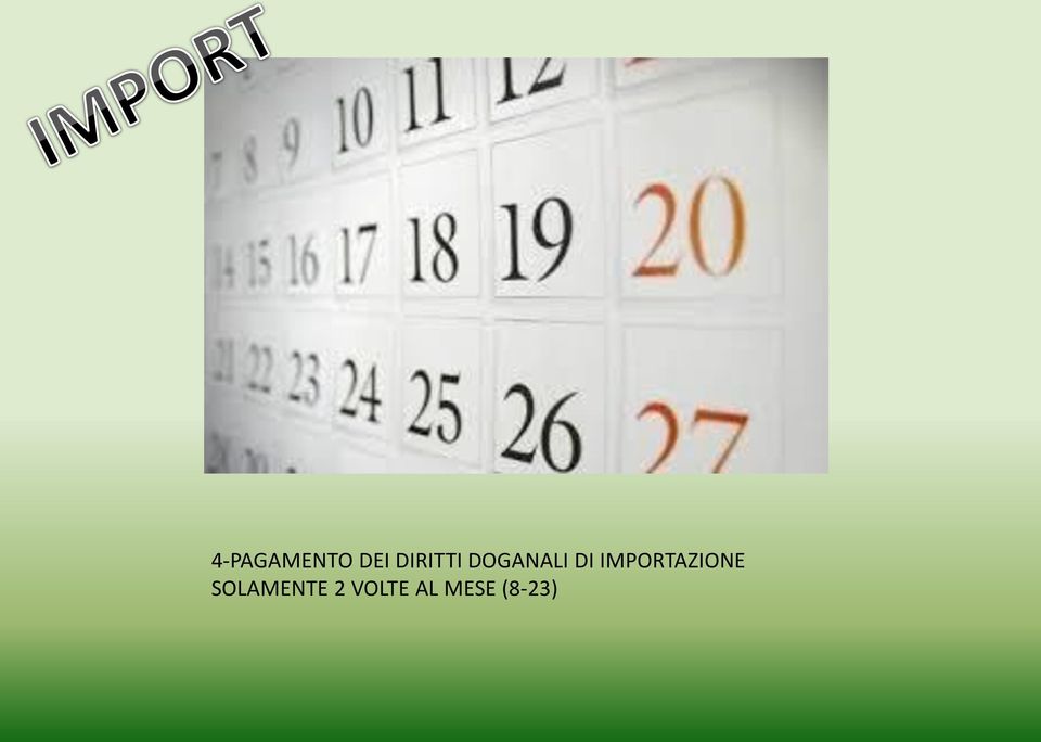 IMPORTAZIONE