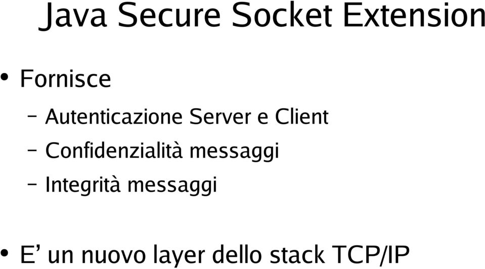 Client Confidenzialità messaggi