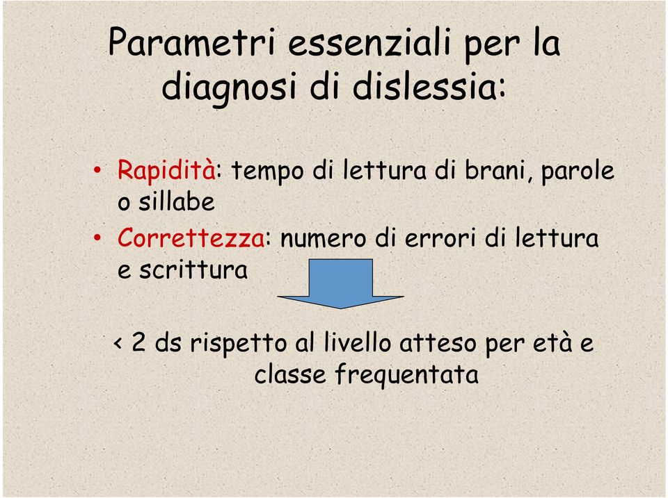 Correttezza: numero di errori di lettura e scrittura <