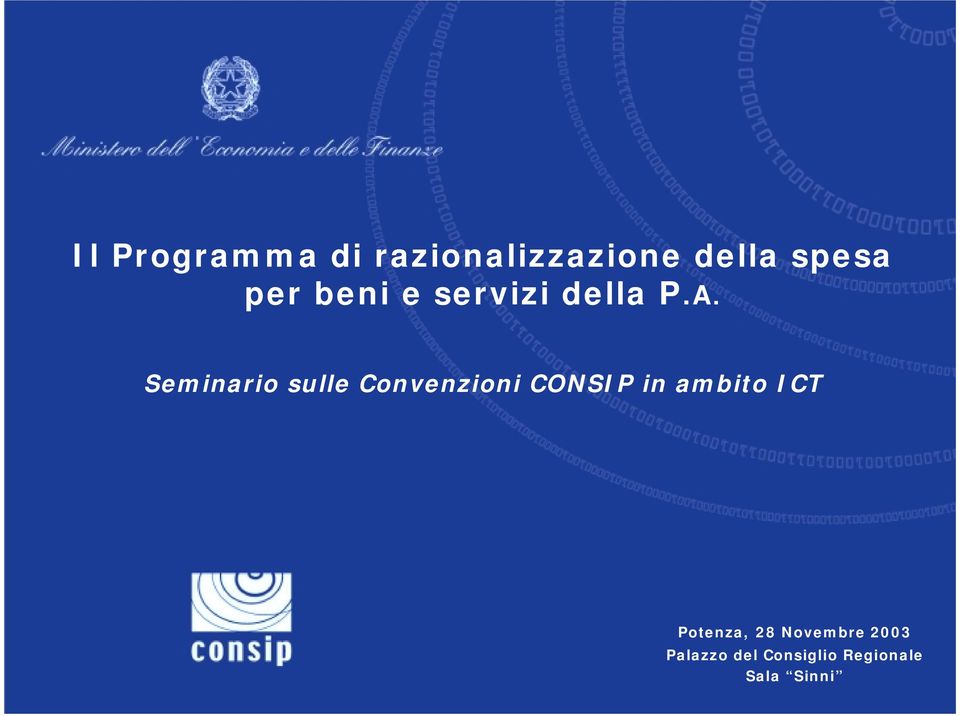 Seminario sulle Convenzioni CONSIP in ambito