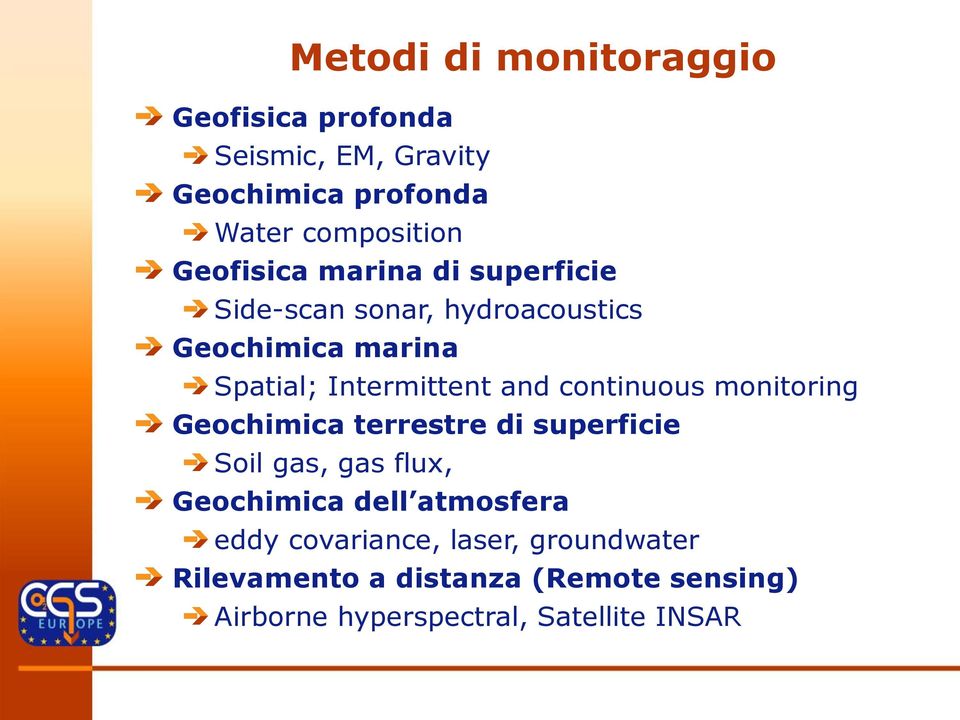 continuous monitoring Geochimica terrestre di superficie Soil gas, gas flux, Geochimica dell atmosfera