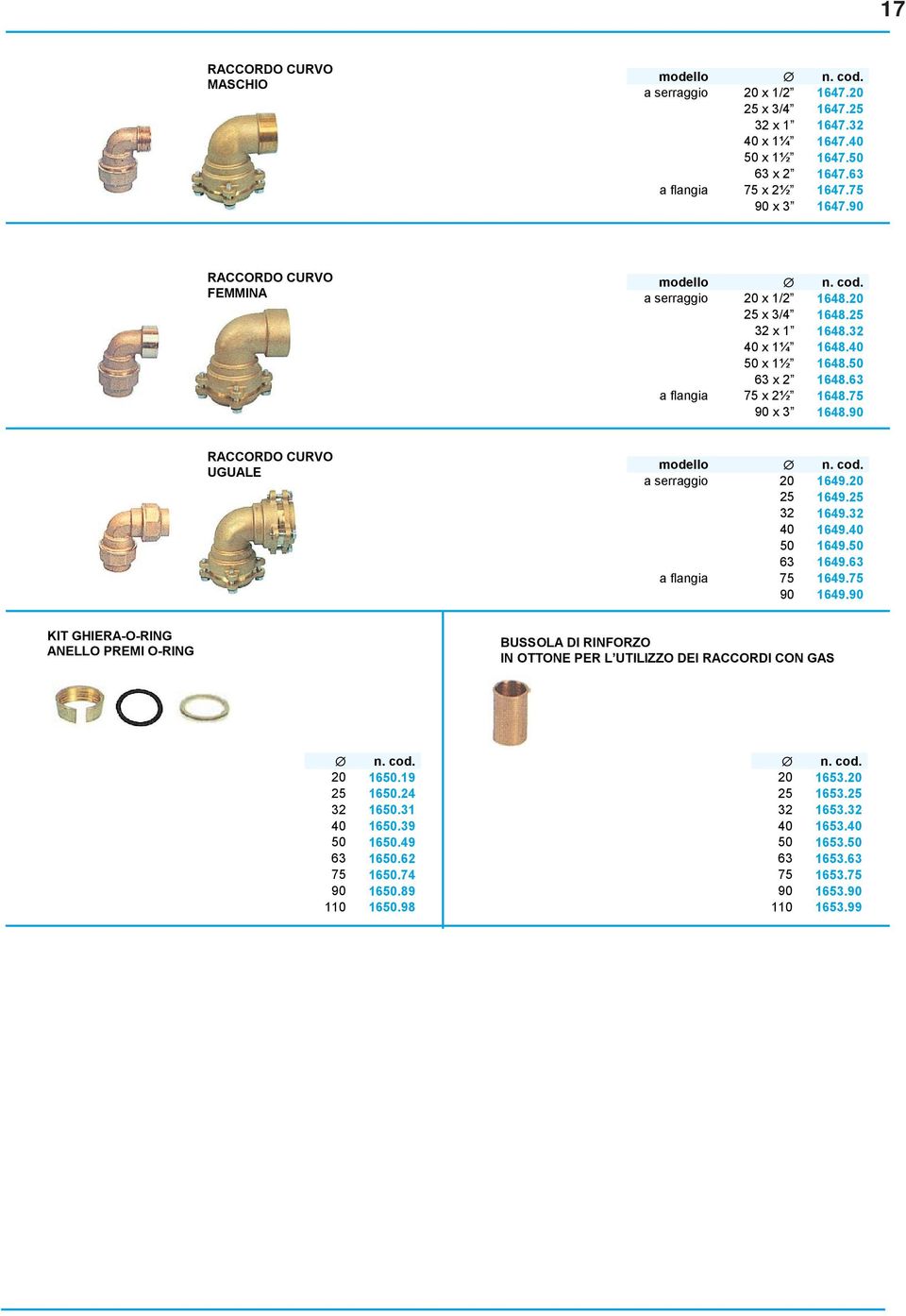 90 RACCORDO CURVO UGUALE modello a serraggio 20 1649.20 25 1649.25 32 1649.32 40 1649.40 50 1649.50 63 1649.63 a flangia 75 1649.75 90 1649.
