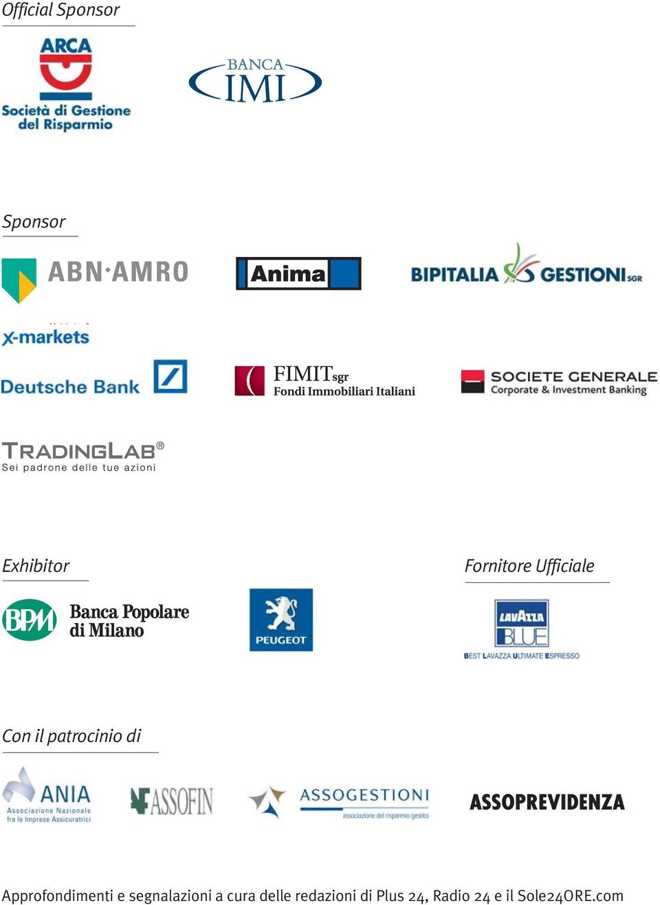 patrocinio di Approfondimenti e segnalazioni