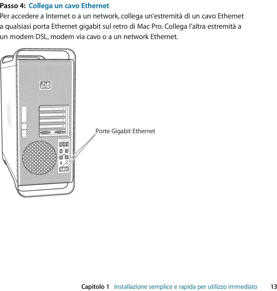 Collega l altra estremità a un modem DSL, modem via cavo o a un network Ethernet.