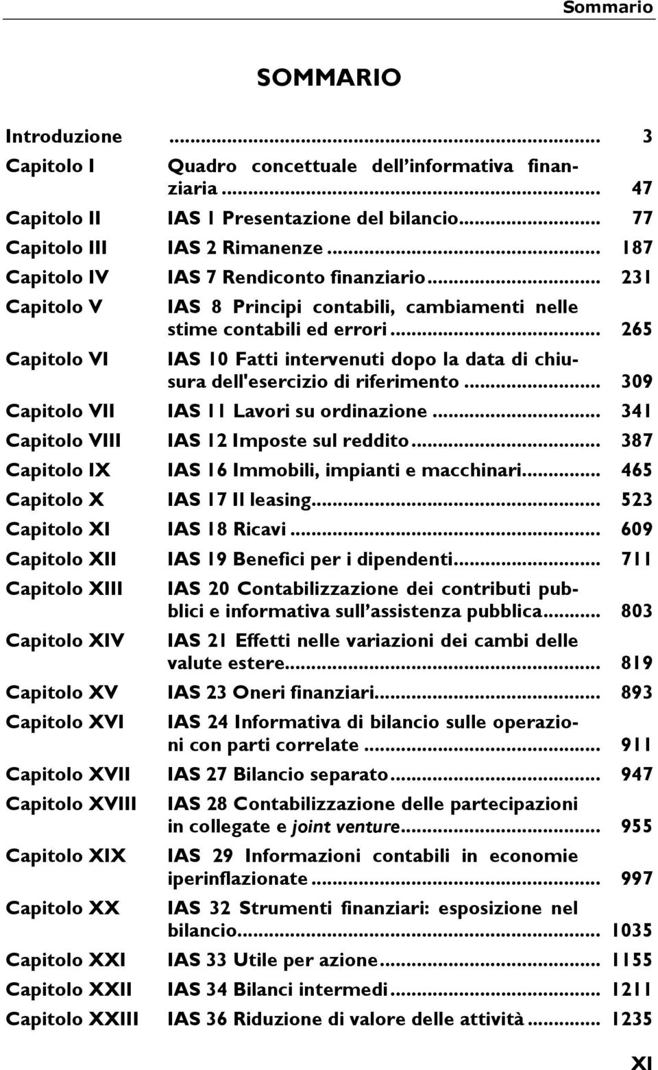 .. 265 Capitolo VI IAS 10 Fatti intervenuti dopo la data di chiusura dell'esercizio di riferimento... 309 Capitolo VII IAS 11 Lavori su ordinazione... 341 Capitolo VIII IAS 12 Imposte sul reddito.