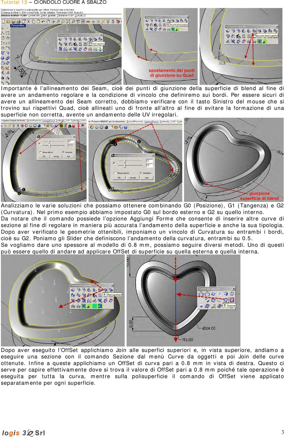 evitare la formazione di una superficie non corretta, avente un andamento delle UV irregolari.