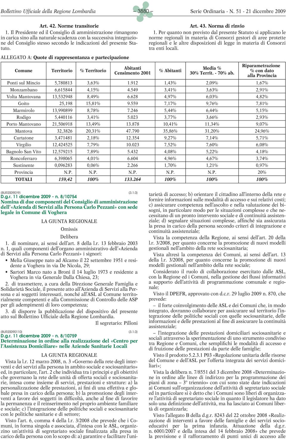 regionali e le altre disposizioni di legge in materia di Consorzi norme regionali in materia di Consorzi gestori di aree protette tuto. tra enti locali.