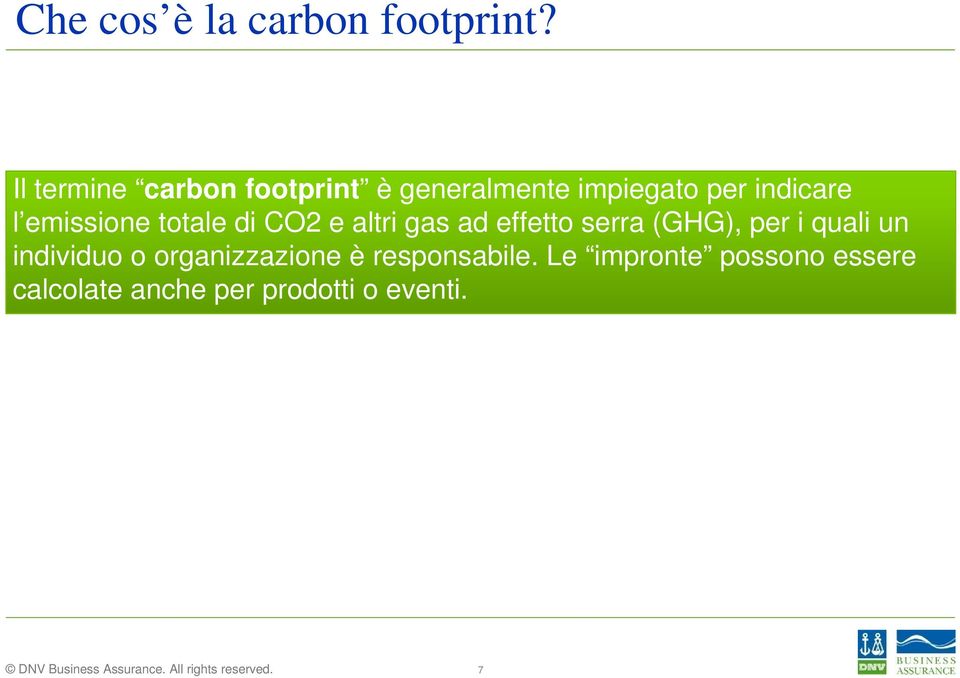 emissione totale di CO2 e altri gas ad effetto serra (GHG), per i
