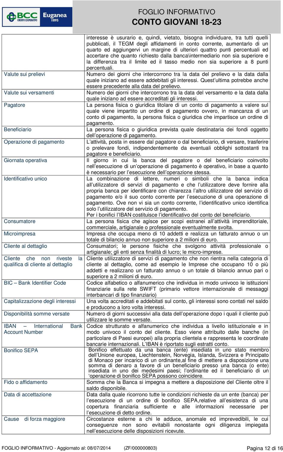 di accettazione Cause di forza maggiore interesse è usurario e, quindi, vietato, bisogna individuare, tra tutti quelli pubblicati, il TEGM degli affidamenti in conto corrente, aumentarlo di un quarto