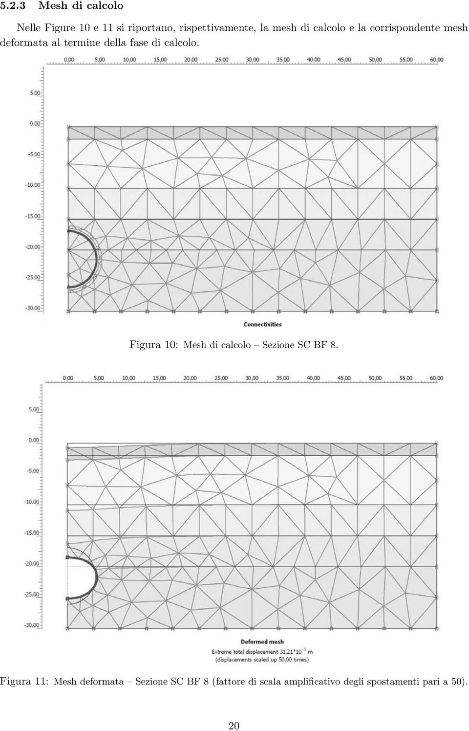 calcolo. Figura 10: Mesh di calcolo Sezione SC BF 8.