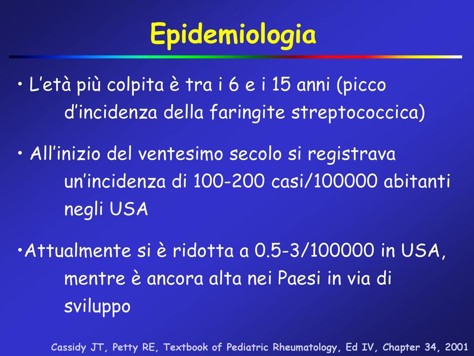 casi/100000 abitanti negli USA Attualmente si è ridotta a 0.