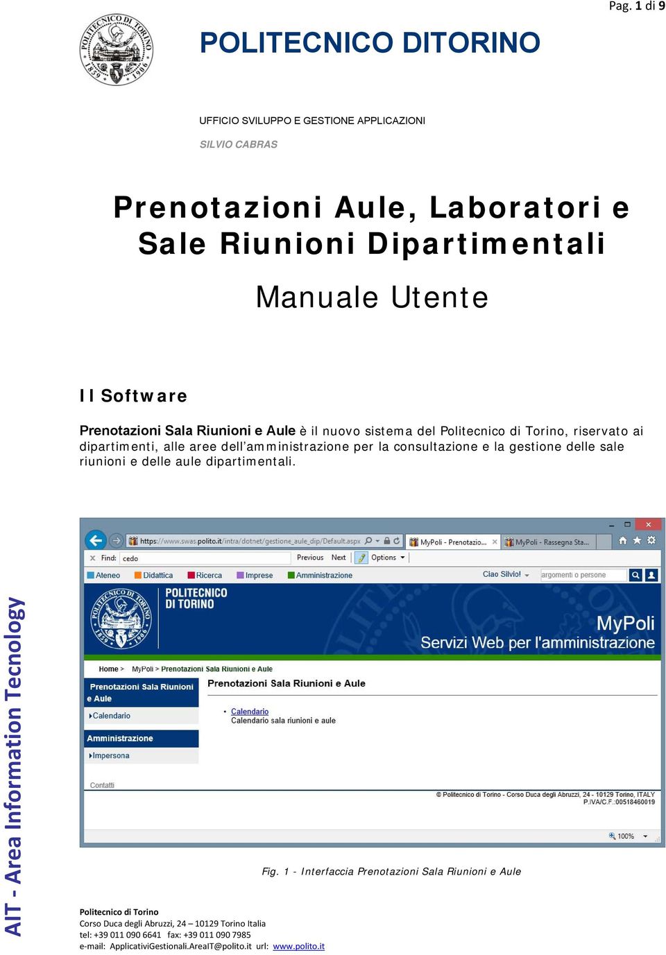 dipartimenti, alle aree dell amministrazione per la consultazione e la gestione delle