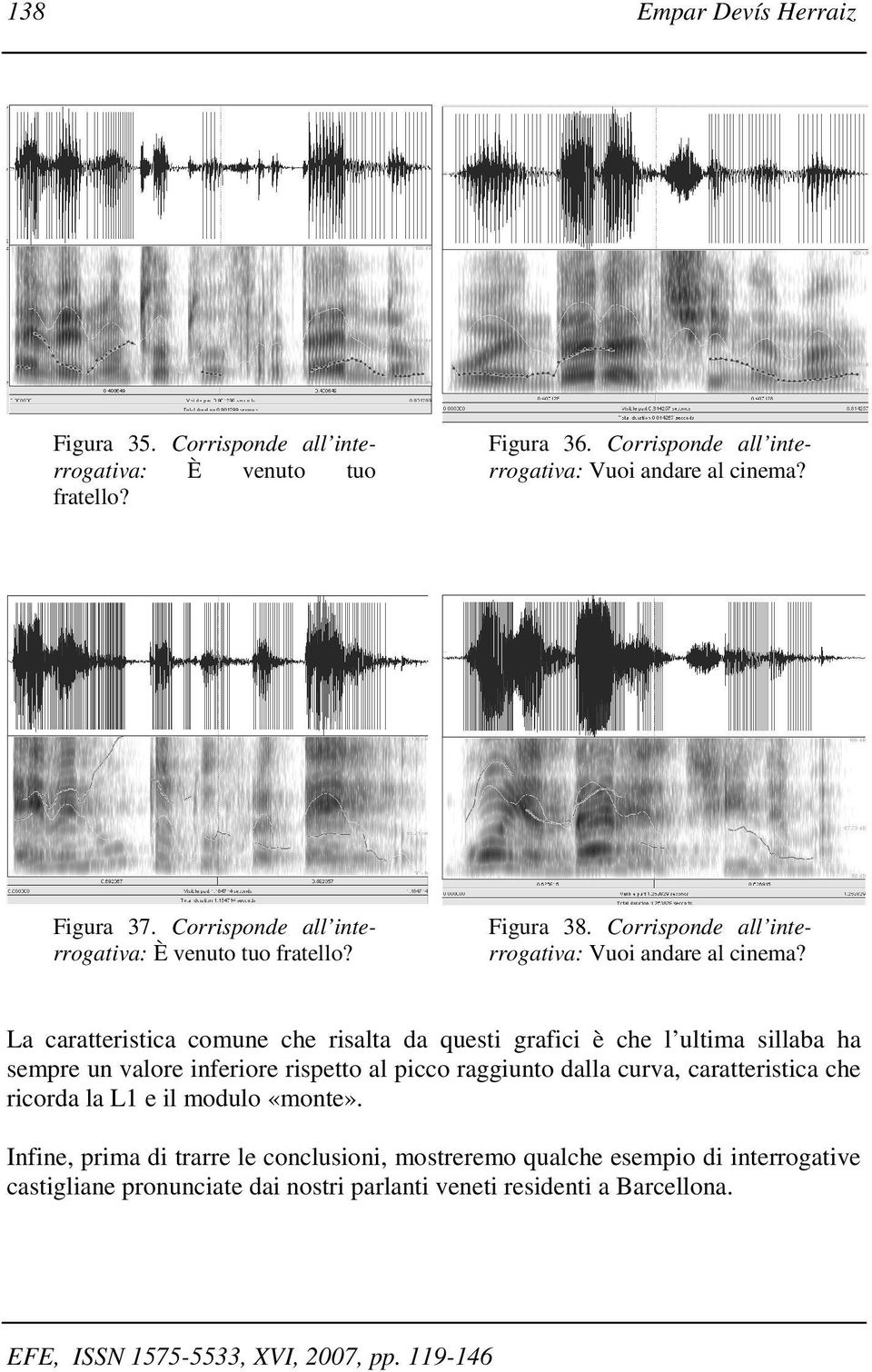 La caratteristica comune che risalta da questi grafici è che l ultima sillaba ha sempre un valore inferiore rispetto al picco raggiunto dalla curva,