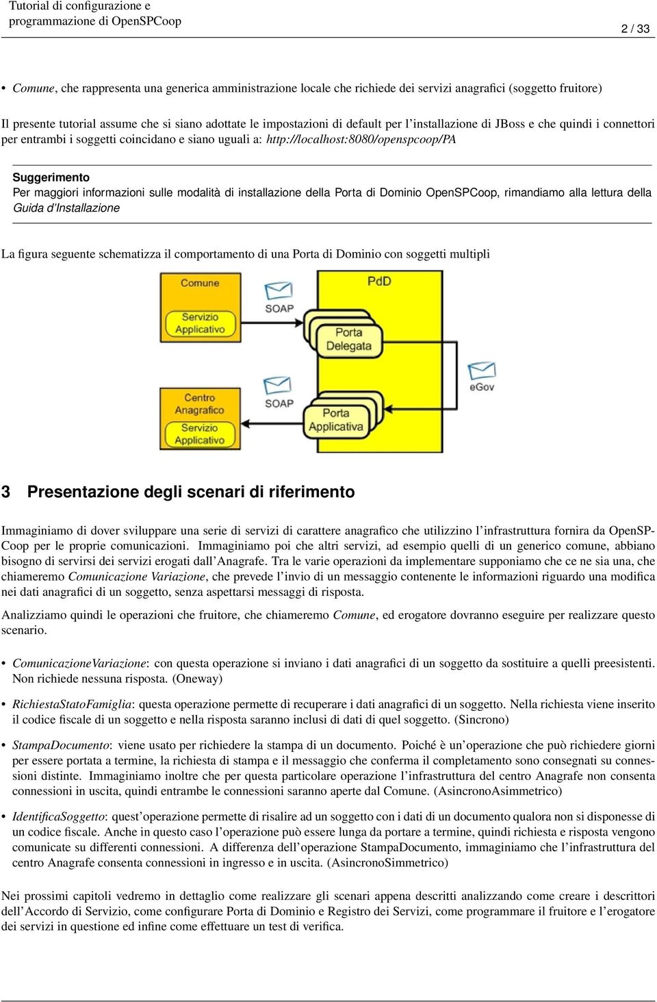 di installazione della Porta di Dominio OpenSPCoop, rimandiamo alla lettura della Guida d Installazione La figura seguente schematizza il comportamento di una Porta di Dominio con soggetti multipli 3