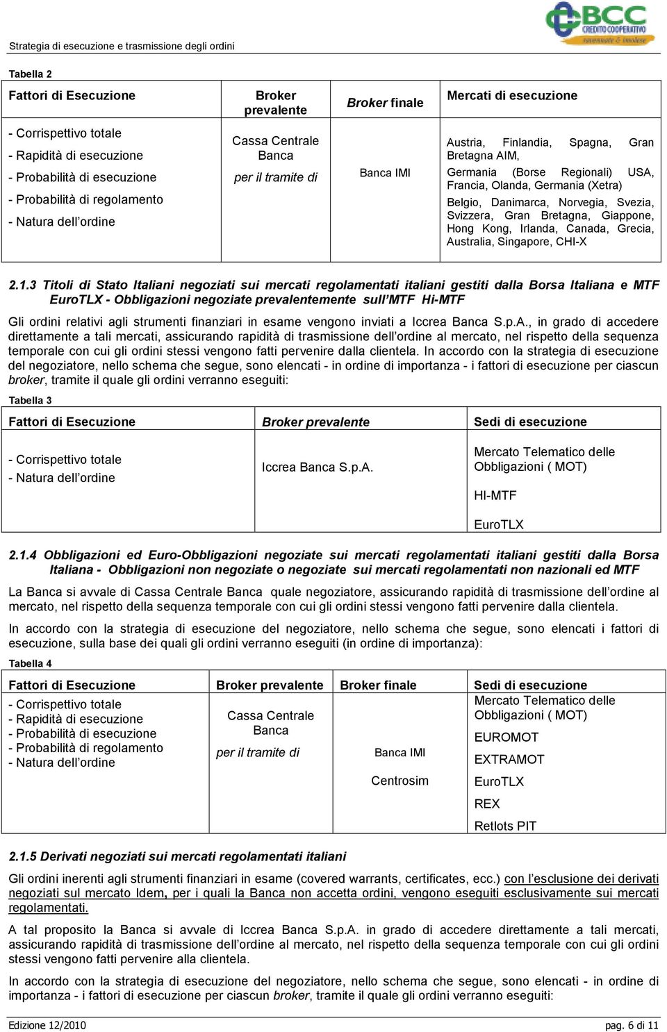 3 Titoli di Stato Italiani negoziati sui mercati regolamentati italiani gestiti dalla Borsa Italiana e MTF EuroTLX - Obbligazioni negoziate prevalentemente sull MTF Hi-MTF Gli ordini relativi agli