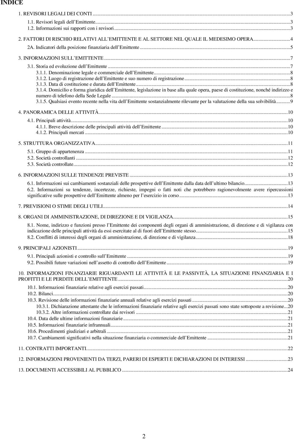 Storia ed evoluzione dell Emittente... 7 3.1.1. Denominazione legale e commerciale dell Emittente... 8 3.1.2. Luogo di registrazione dell Emittente e suo numero di registrazione... 8 3.1.3. Data di costituzione e durata dell Emittente.