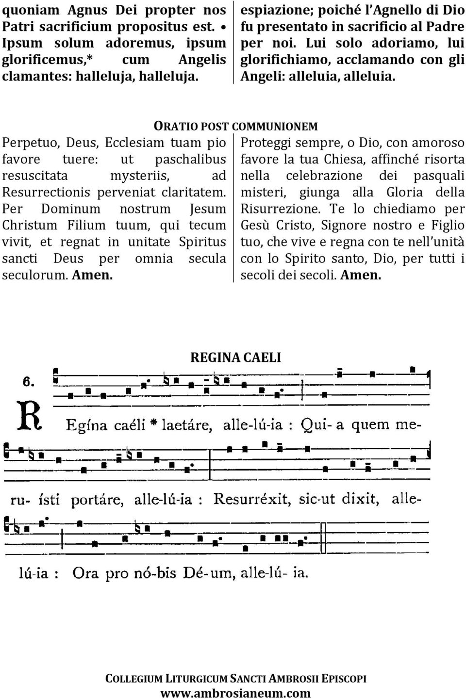 Perpetuo, Deus, Ecclesiam tuam pio favore tuere: ut paschalibus resuscitata mysteriis, ad Resurrectionis perveniat claritatem.