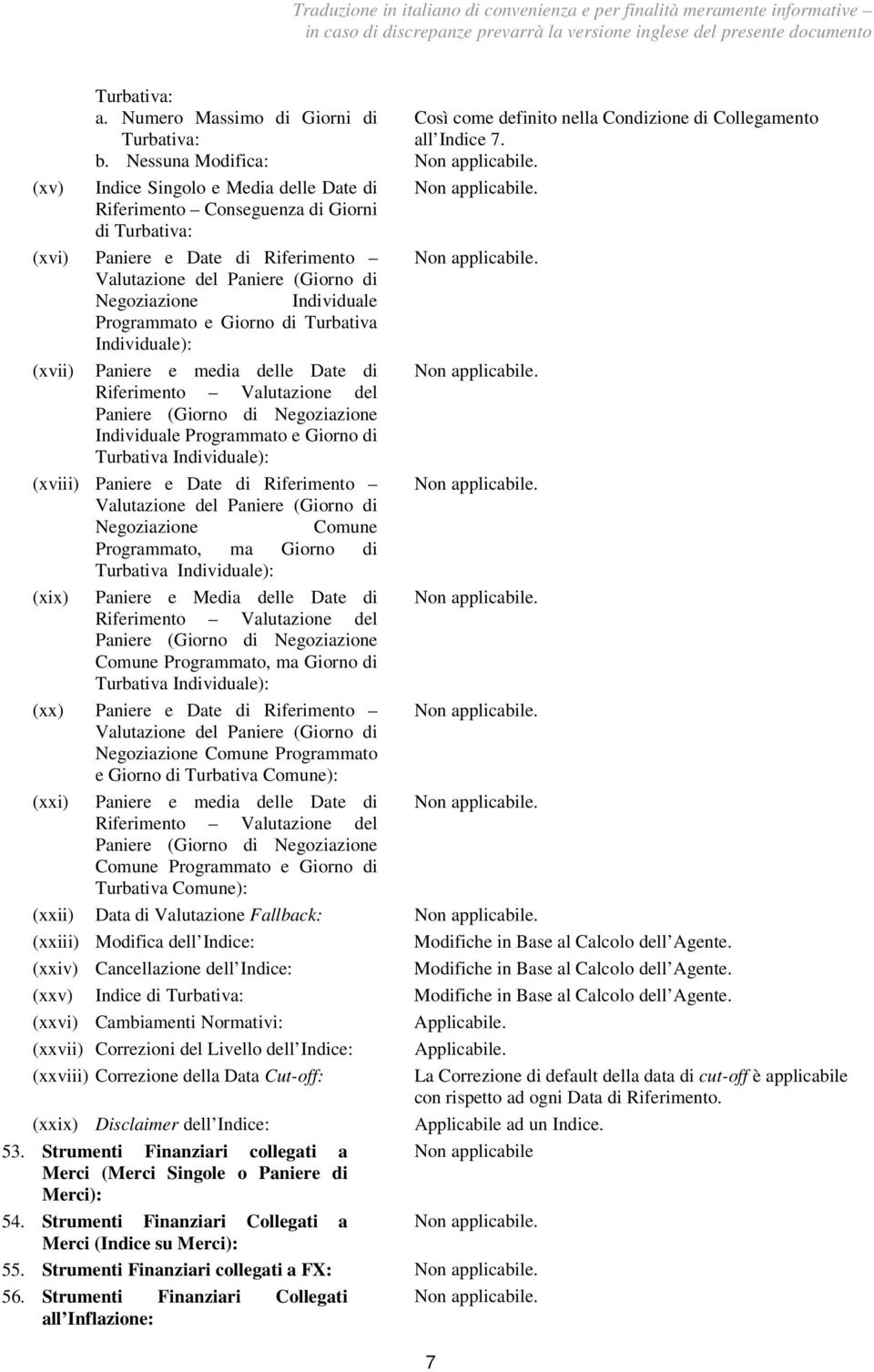 Individuale Programmato e Giorno di Turbativa Individuale): (xvii) Paniere e media delle Date di Riferimento Valutazione del Paniere (Giorno di Negoziazione Individuale Programmato e Giorno di