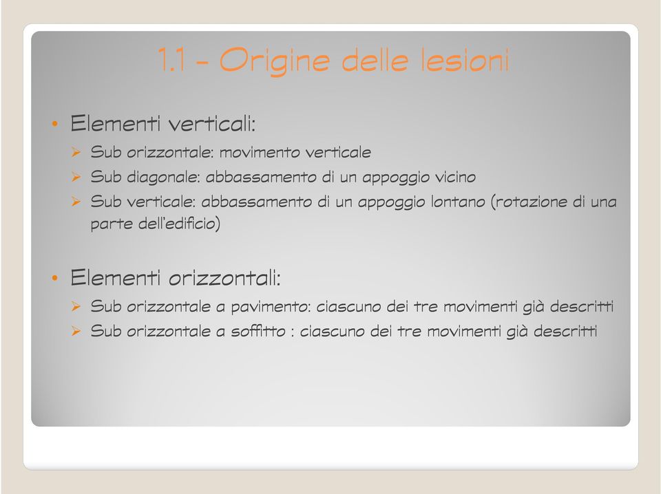 appoggio vicino Sub verticale: abbassamento di un appoggio lontano (rotazione di una parte dell