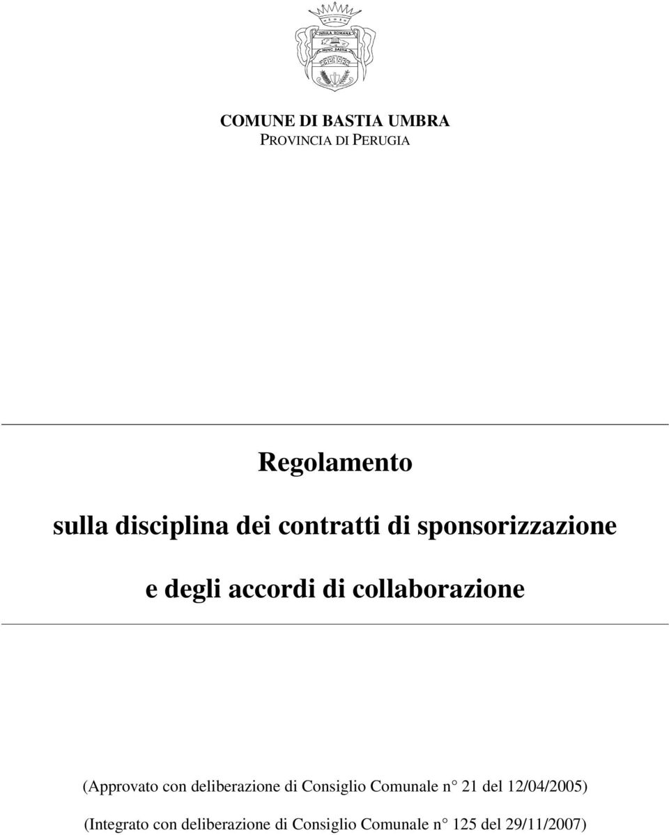 collaborazione (Approvato con deliberazione di Consiglio Comunale n 21
