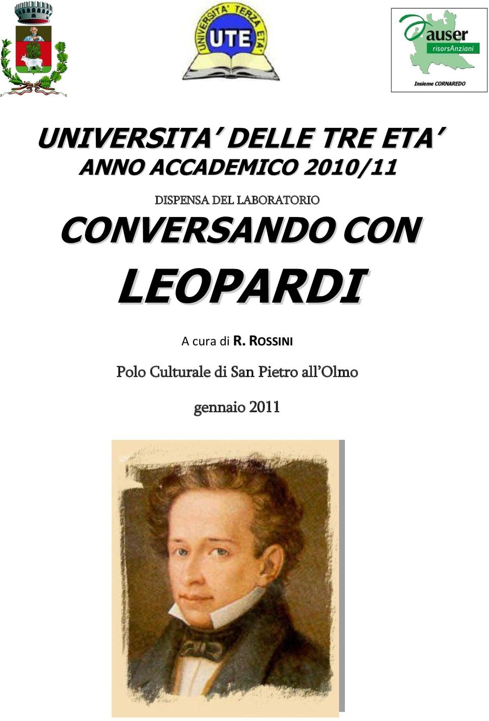 CONVERSANDO CON LEOPARDI A cura di R.